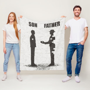 Son Father   Gift For Father From Son, Best Dad Fleece Blanket