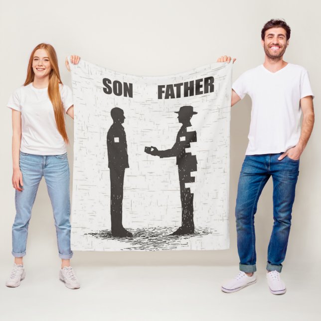 Son Father | Gift For Father From Son, Best Dad Fleece Blanket (In Situ)