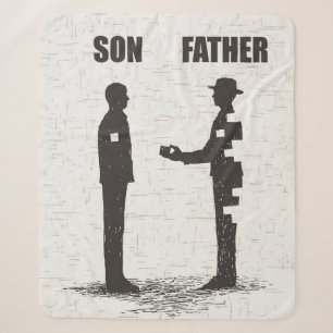 Son Father   Gift For Father From Son, Best Dad Sherpa Blanket