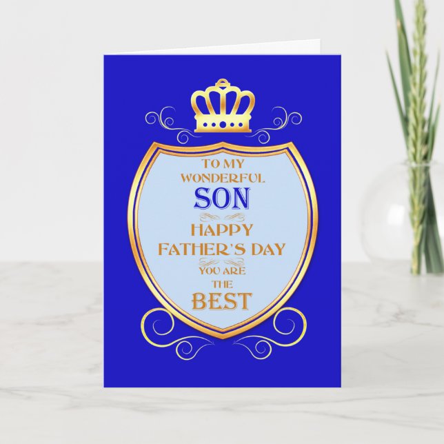 Son Father's Day with Shield Card (Front)