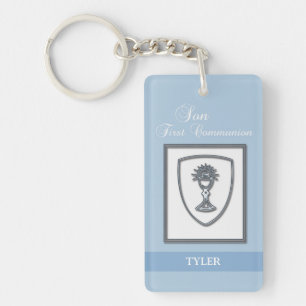 Son, First Communion Silver Chalice Key Ring