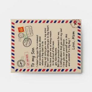 Son Gift Letter To My Son Love From Mum Envelope