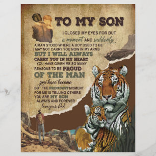Son Gifts Letter To My Son Love From Dad Custom Letterhead