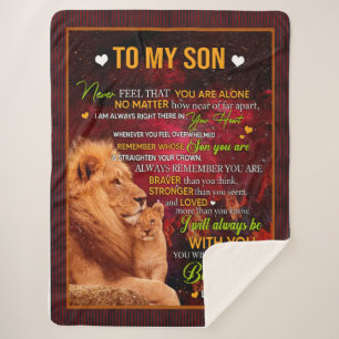 Son Gifts   Letter To My Son Love From Dad Sherpa Blanket
