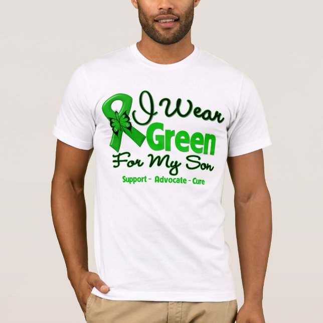 Son - Green  Awareness Ribbon T-Shirt (Front)