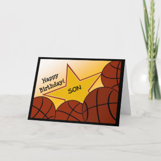 Son - Happy Birthday Basketball Loving Son Card