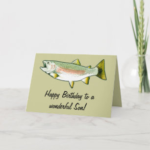 Son Happy Birthday: Rainbow Trout Card