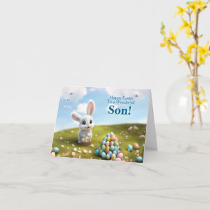 Son Happy Easter Cute Bunny Card