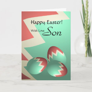 Son / Happy Easter - Pastel Easter Eggs Holiday Card