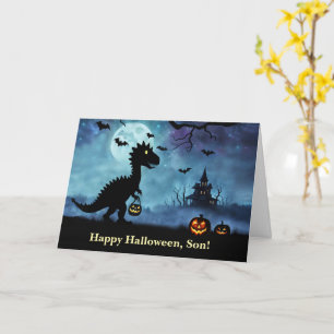 Son Happy Halloween Dinosaur Cute  Card