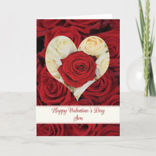 Son Happy Valentine's Day Roses Holiday Card
