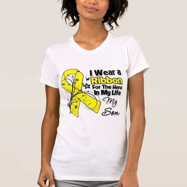 Son Hero in My Life Sarcoma T-Shirt (Front)