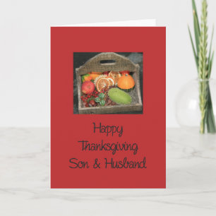Son & Husband  Thanksgiving Card