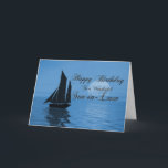 Son-in-Law, a moonlight yacht birthday card<br><div class="desc">Send birthday greetings with this beautiful card. A yacht sails past a big blue moon,  over a tranquil ocean. A great card for a yachtsman or sailor.</div>