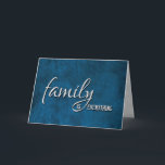 Son In Law Birthday Blue Leather  Card<br><div class="desc">Blue leather background for son-in-law's birthday.
Inside text can be changed for any family member.</div>