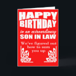 son in law birthday card<br><div class="desc">son in law birthday greeting cards,  funny son in law cards</div>