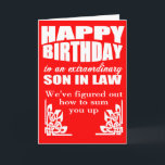 son in law birthday card<br><div class="desc">son in law birthday greeting cards,  funny son in law cards</div>