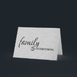 Son-in-law Birthday Grey Gingham Card<br><div class="desc">Birthday for son-in-law on grey and white gingham background</div>