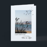 Son-in-Law Birthday, Seaside Scene Card<br><div class="desc">A lovely birthday card for a son-in-law. A seaside scene with silhouetted grass and seagulls. A lovely tranquil scene to promote memories of seaside holidays.</div>