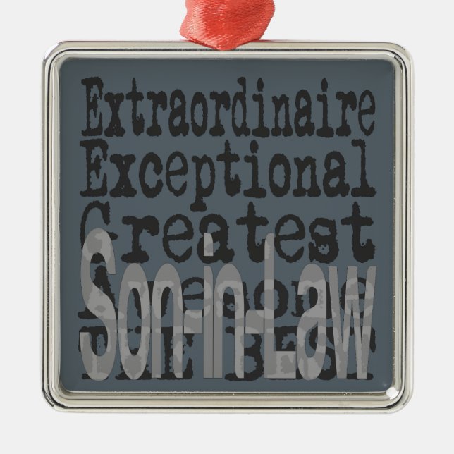 Son In Law Extraordinaire Metal Tree Decoration (Front)