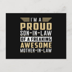 Son In Law Father In Law Proud Lawsuit Gift Idea Postcard