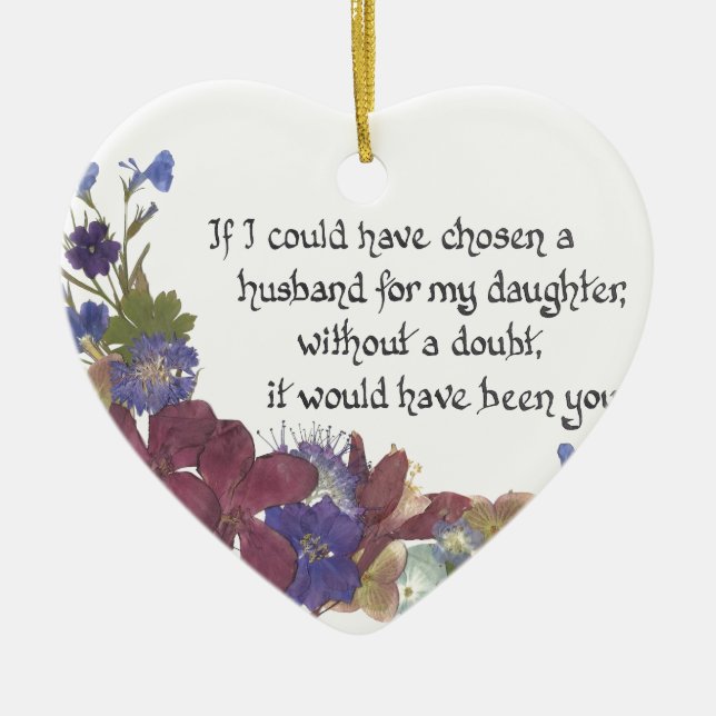 Son-in-Law gift Ceramic Tree Decoration (Front)