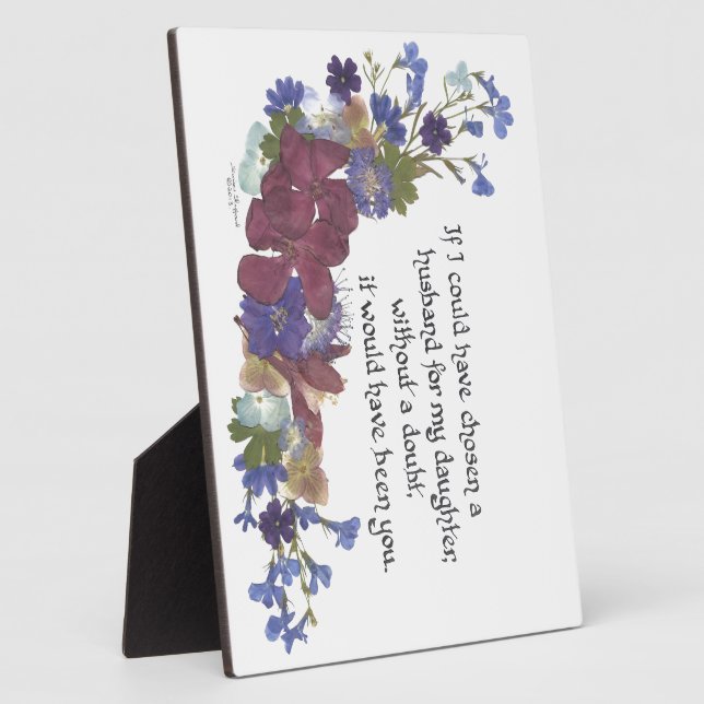 Son-in-Law gift Plaque (Side)