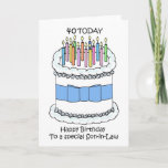Son-in-Law Happy 40th Birthday Card<br><div class="desc">A fun card to celebrate the 40th birthday of any special son-in-law. A cartoon cake covered in candles of various colours.</div>