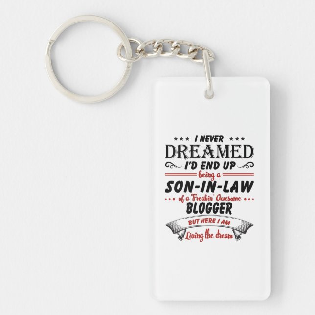 Son In Law Of Awesome Blogger Key Ring (Front)