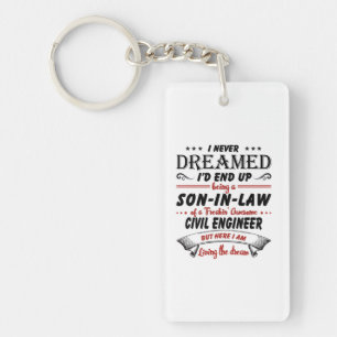 Son In Law Of Awesome Civil Engineer Key Ring