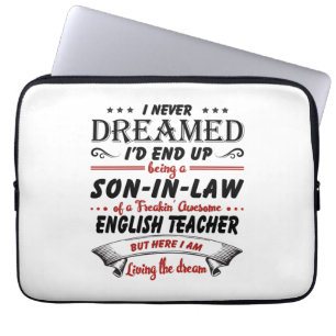 Son In Law Of Awesome English Teacher Laptop Sleeve
