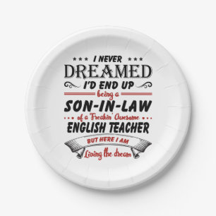 Son In Law Of Awesome English Teacher Paper Plate