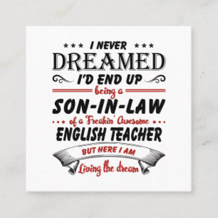 Son In Law Of Awesome English Teacher Square Business Card