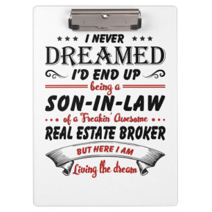 Son In Law Of Awesome Real Estate Broker Clipboard