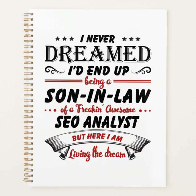 Son In Law Of Awesome SEO Analyst Planner (Front)