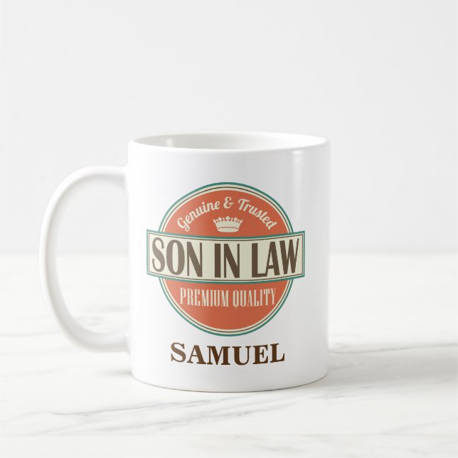 Son in Law Personalised Office Mug Gift (Left)