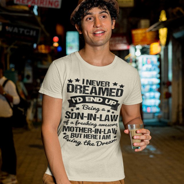 Son in Law Proud Awesome Mother in Law Funny Quote T-Shirt (Creator Uploaded)