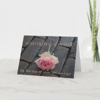 son in law Sympathy card with Roses
