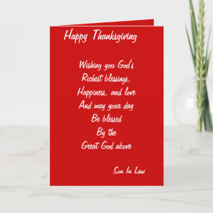 Son in law thanksgiving cards