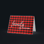 Son-in-law's Buffalo Plaid Birthday Card<br><div class="desc">Birthday for son-in-law with red and black buffalo plaid background.
Only the inside message can be changed.</div>