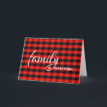 Son-in-law's Buffalo Plaid Birthday Card<br><div class="desc">Birthday for son-in-law with red and black buffalo plaid background.
Only the inside message can be changed.</div>
