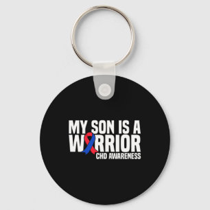 Son Is A Warrior Chd Congenital Heart Disease Awar Key Ring
