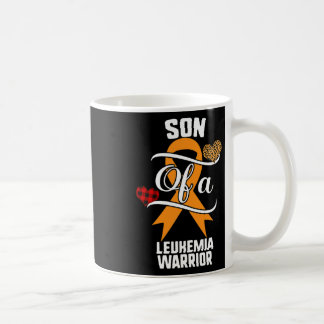 Son Leukaemia Awareness Leopard Buffalo Plaid Fami Coffee Mug