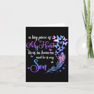 Son lives in heaven memorial quotes love mum dad card