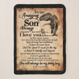 Son Lovers   To My Amazing Son Remember I Love You Sherpa Blanket