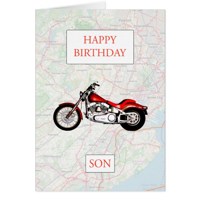 Son Map and Motorbike Birthday (Front)