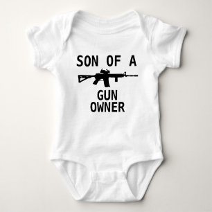 SON OF A GUN OWNER SECOND AMENDMENT BABY BODYSUIT