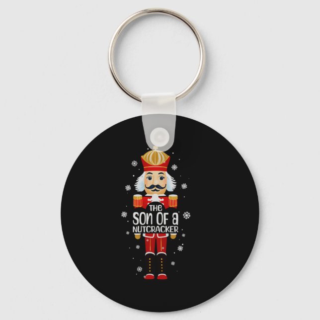 Son Of A Nutcracker Funny Christmas Family Matchin Key Ring (Front)