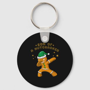 Son Of A Nutcracker Pajamas Christmas Gingerbread  Key Ring