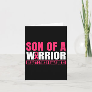 Son Of A Warrior Breast Cancer Awareness  Card